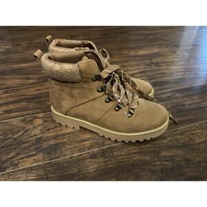 Women’s Cliffs by White Mountain Connie Combat Brown Ankle Top Boots Size 7.5M